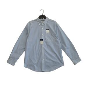 Croft & Barrow NWT Striped The Easy Care Shirt L Button Down Wrinkle Resistant
